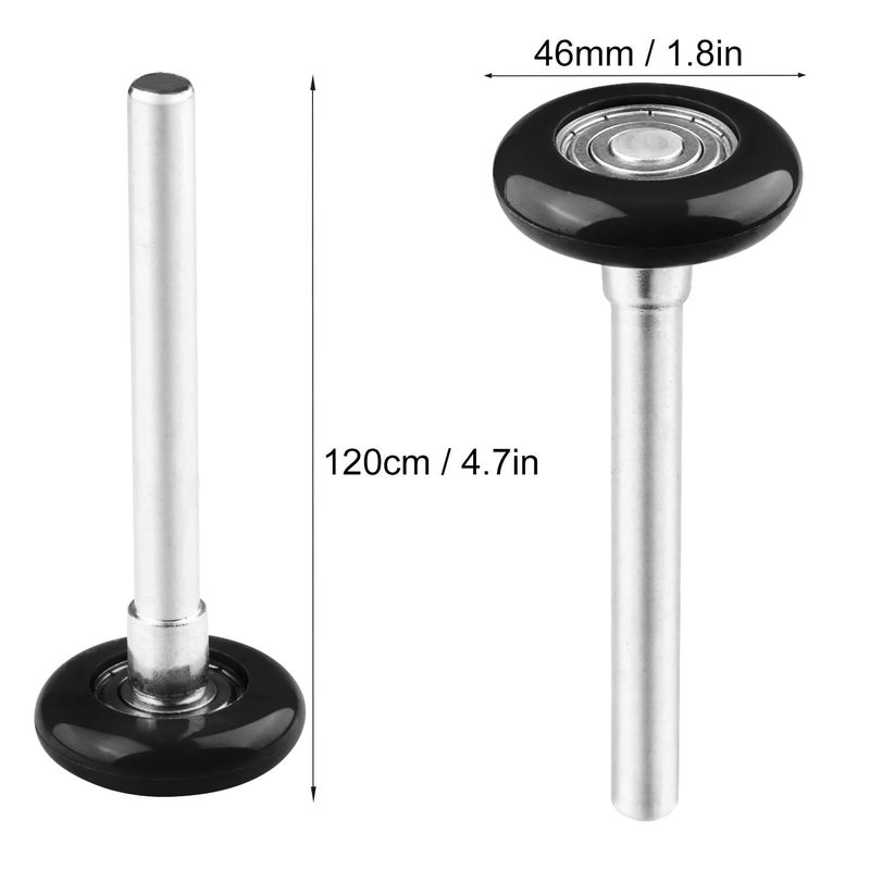 GENHAKON 12 Pack 1.8 Inch Nylon Sealed Garage Door Rollers, Quiet/Durable and High Load, High Performance Bearing, Black, by GENHAKON. - Image 2